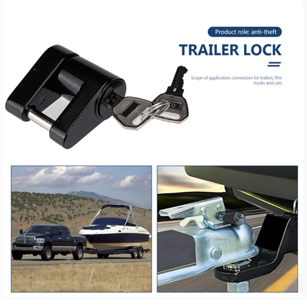 

Противоугонный замок для прицепа, цинковый сплав, 1/4 дюйма, защитное устройство для сцепки, черные/Золотые противоугонные замки, внешние защ...