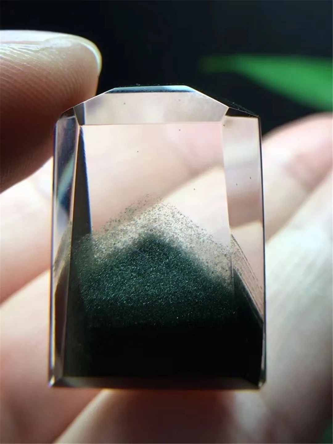 

Genuine Natural Green Phantom Quartz Pendant Necklace Jewelry Women Lady Men Wealth Gift Clear Crystal 26x19x11mm Beads AAAAA