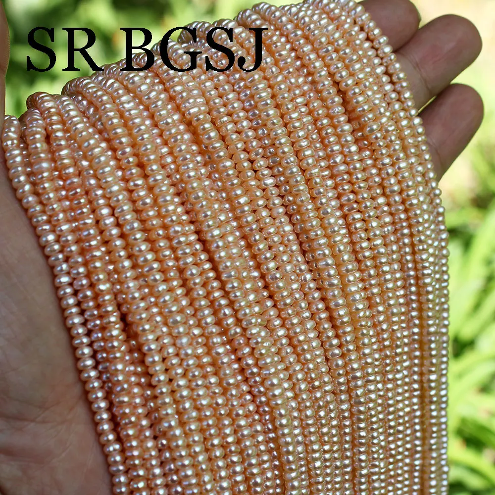 

3 А, 3-4 мм, Rondelle Keshi, розовый, оранжевый, персиковый натуральный пресноводный жемчуг, «сделай сам», маленькие бусины-разделители россыпью, нитка 15 дюймов