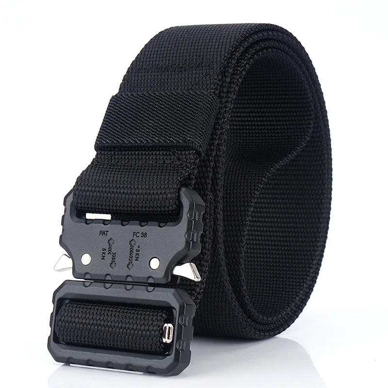 New Tactical Nylon Belt Fashion Men And Women Outdoor Training Camouflage Canvas Woven Quick Removal Sports Band High Quality 91