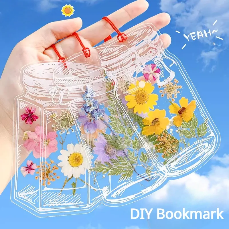 

20Pcs/lot DIY Bookmarks for Book Transparent Wishing Bottle Shape Bookmark Handmade Craft Scrapbooking Sticker School Supplies