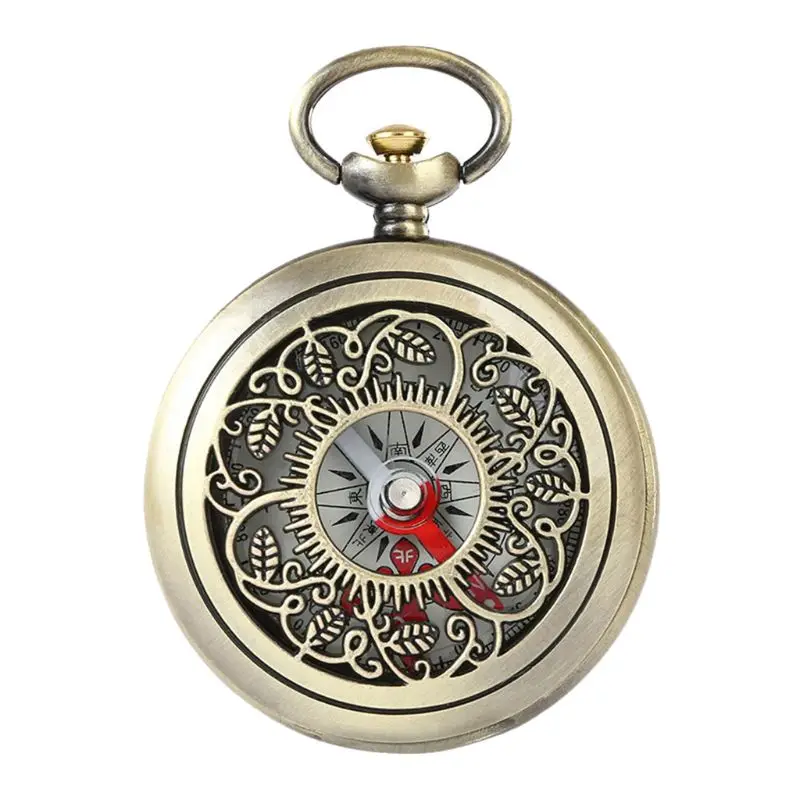 

Vintage Bronze Compass Pocket Watch Design Outdoor Hiking Navigation Kid Gift Retro Metal Portable Compass Dropshipping