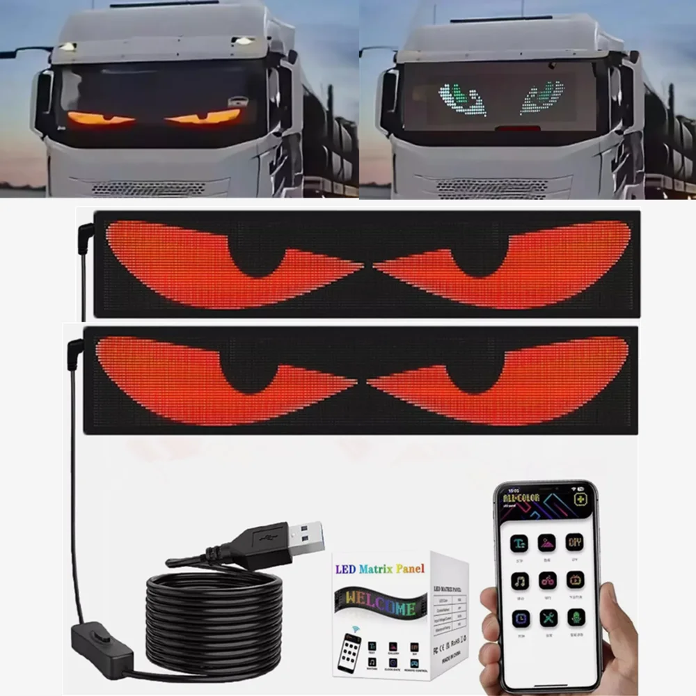 2 шт. светильник Devil Eyes для автомобилей программируемый гибкий светодиодный