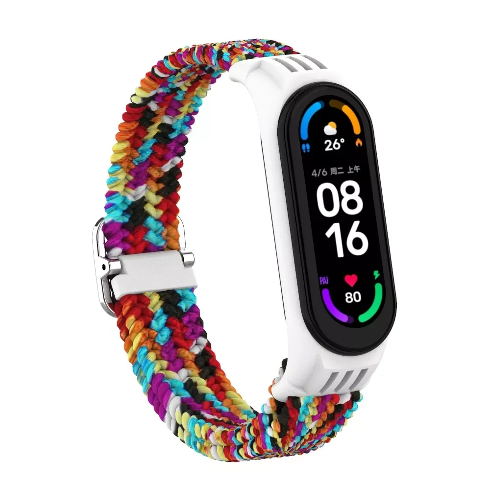 

Strap For Mi Band 7/6/5/4/3 Wristband Replacement Weave Colorful Bracelet For Xiaomi Mi Band 7 5 6 Amazfit Band 5 Band 6