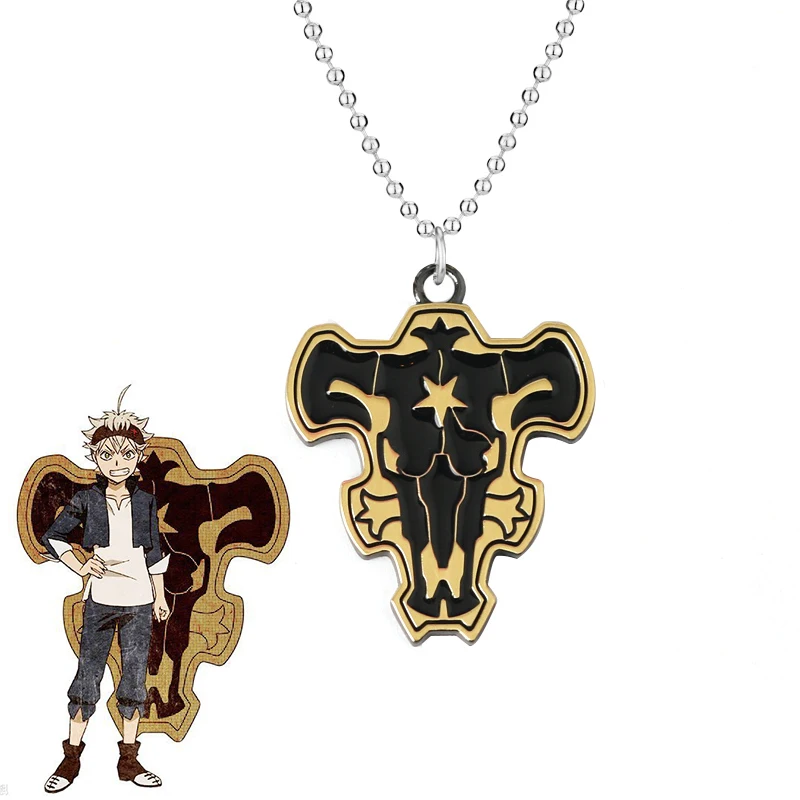 

Anime Black Clover Pendant Necklaces For Women Men Asta Yuno Grinbellor Noell Silva Cosplay Necklace Chains Charm Jewelry Gift