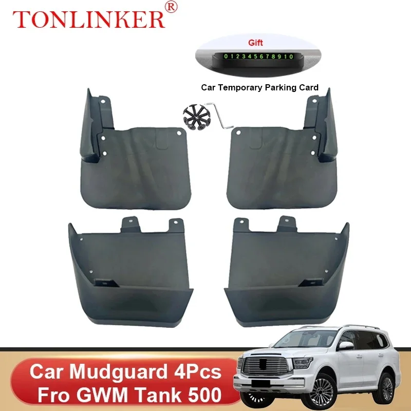 

TONLINKER Автомобильные Брызговики для резервуара 500 SUV 2023 2024-подарки, брызговики, передние и задние брызговики