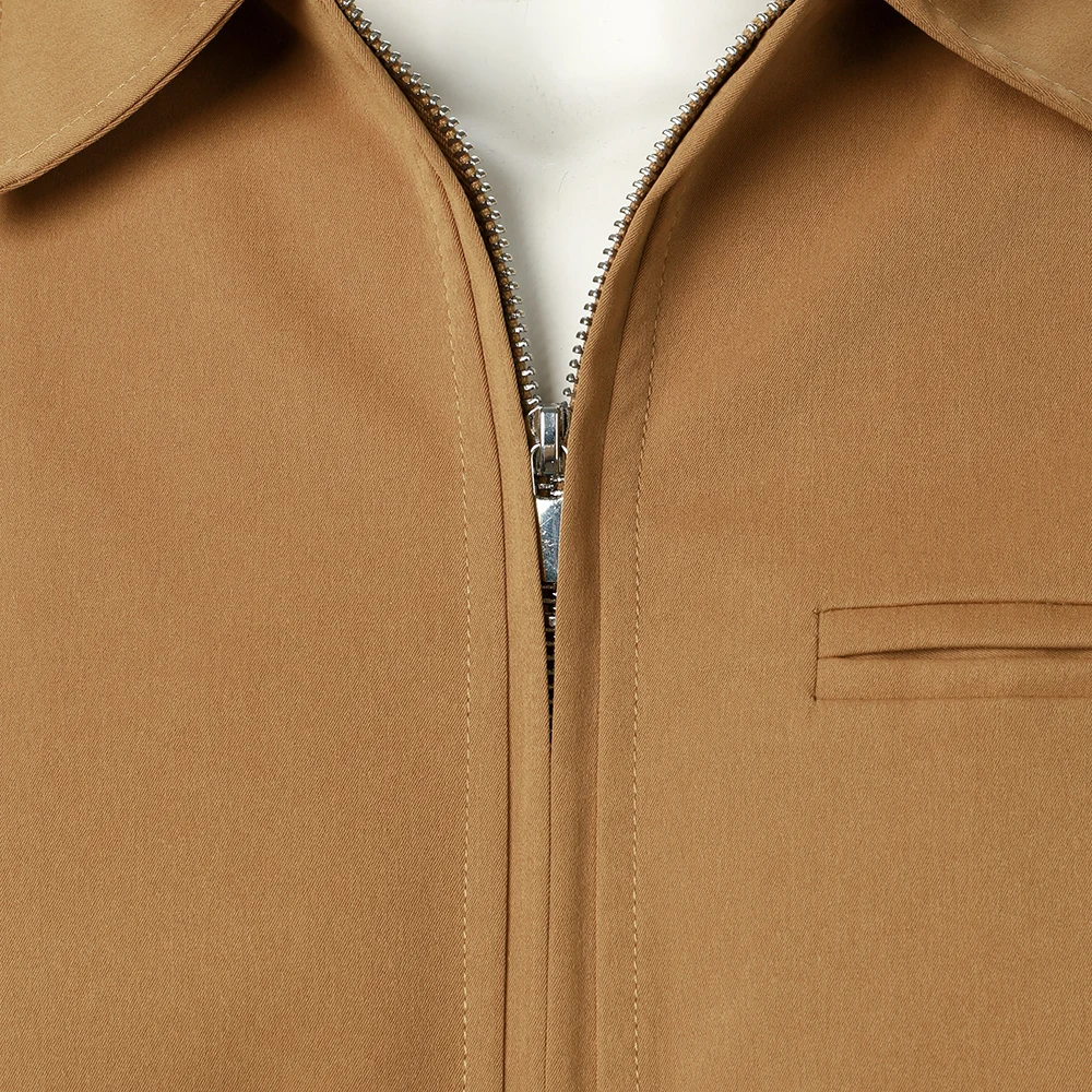 Мужская куртка однотонная с молнией ветрозащитная модная мужская для спорта на