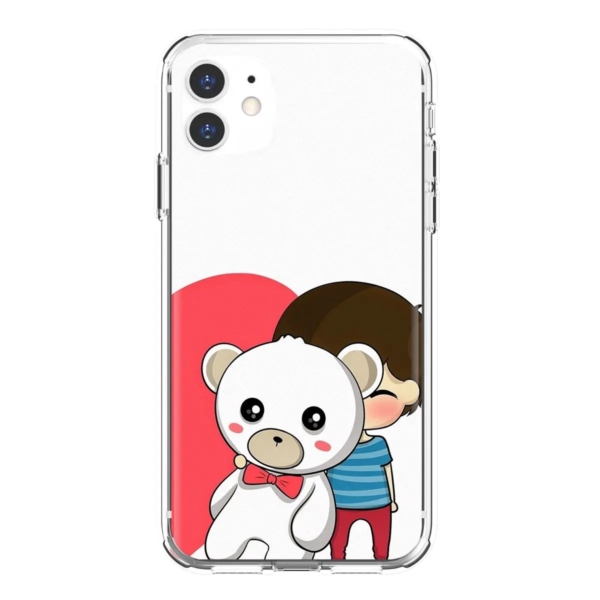 Для iPhone 10 11 12 13 Mini Pro 4S SE 5C 6 6S 7 8 X XR XS Plus Max 2020 Minnie mickey couples I love you disney чехлы для