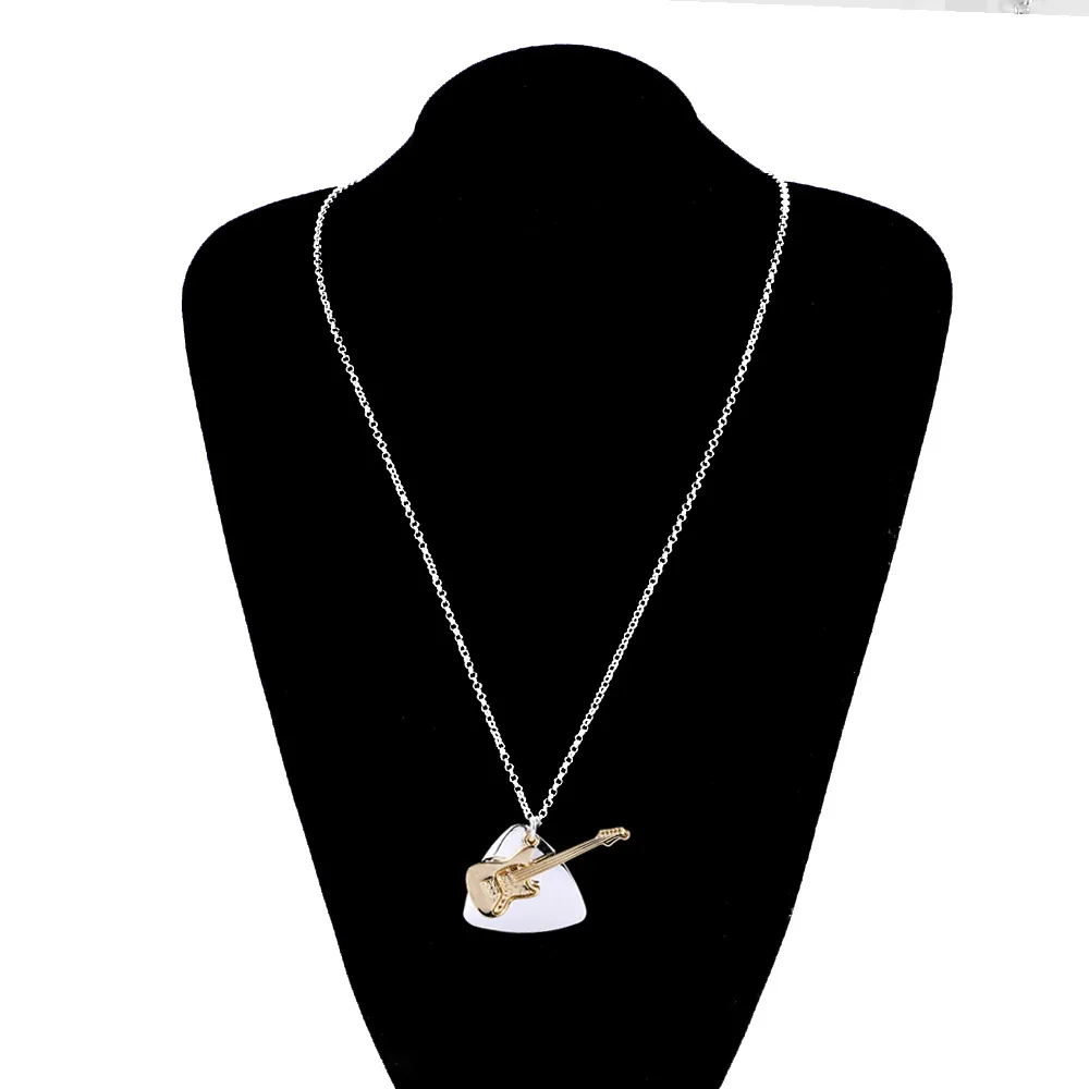 

Wholesale Fashion Zinc Alloy Guitar Pendants Necklace For Women Chains Choker Neck Jewelry Girl's Simple Party Gifts Accessories