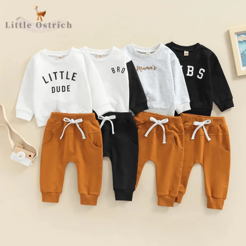 

Newborn Baby Girl Boy Cotton Clothes Set Hoodie +Elastic Pant Autumn Child Clothing Suit Long Sleeve Top Baby Clothes 9M-3Y