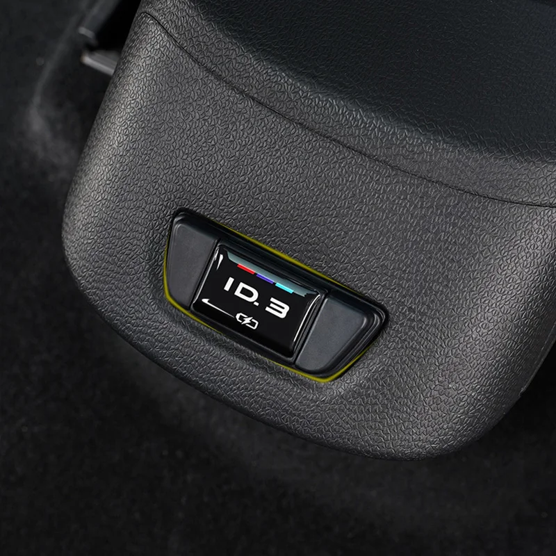 

For Volkswagen ID3 ID4 ID6 Crozz Rear Seat Charging Port USB Hole Anti-Clogging Protective Cover Dust-Proof Cap Trim Accessories