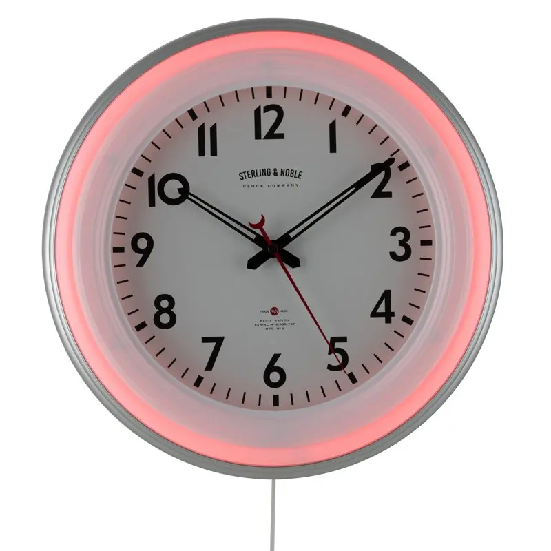 

11" Round Indoor Multi-Colored LED Wall Clock with Remote Control