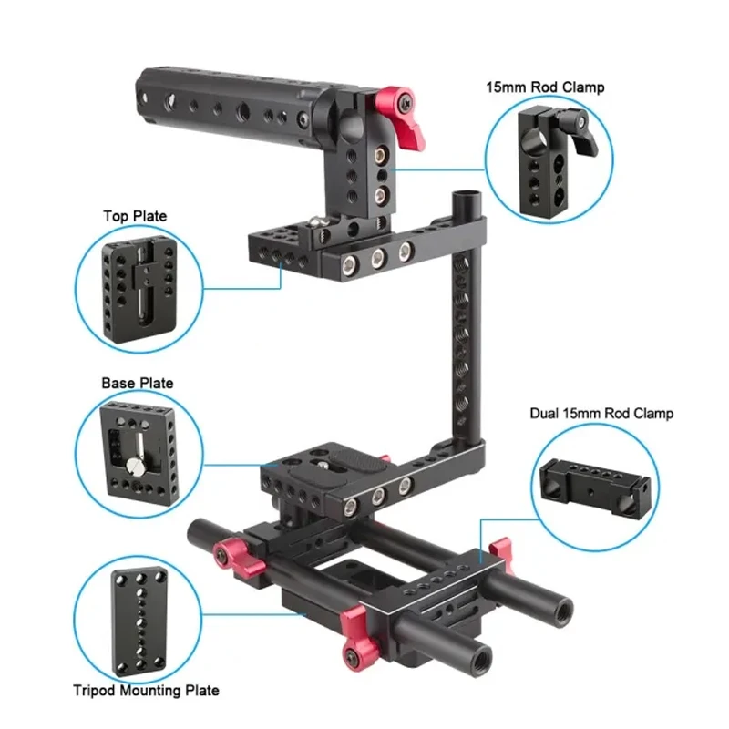 Универсальный комплект HDRIG для DSLR-камеры клетка камеры с системой Поддержки