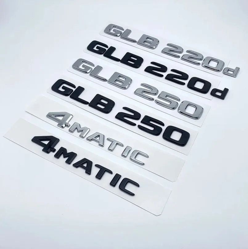 ABS автомобильный значок с буквой эмблема на задний багажник наклейка для Mercedes Benz