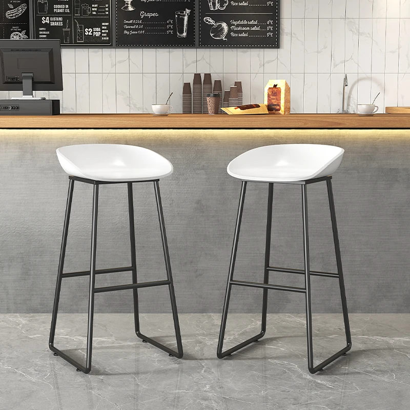 

White Kitchen Bar Chairs Dinning Nordic Leisure Modern Outdoor Bar Chair Vanity Office Counter Cadeira Bar Furniture Bar XY50BC