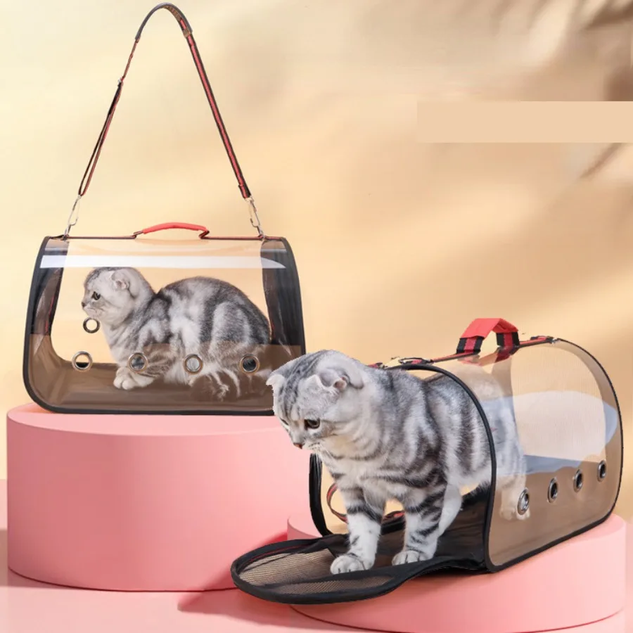 

Shoulder Portable Outgoing Cat Carry Bag Travel Unique Outdoor Plastic Cats Backpack Cute Large Space Mochila Gato Pet Supplies