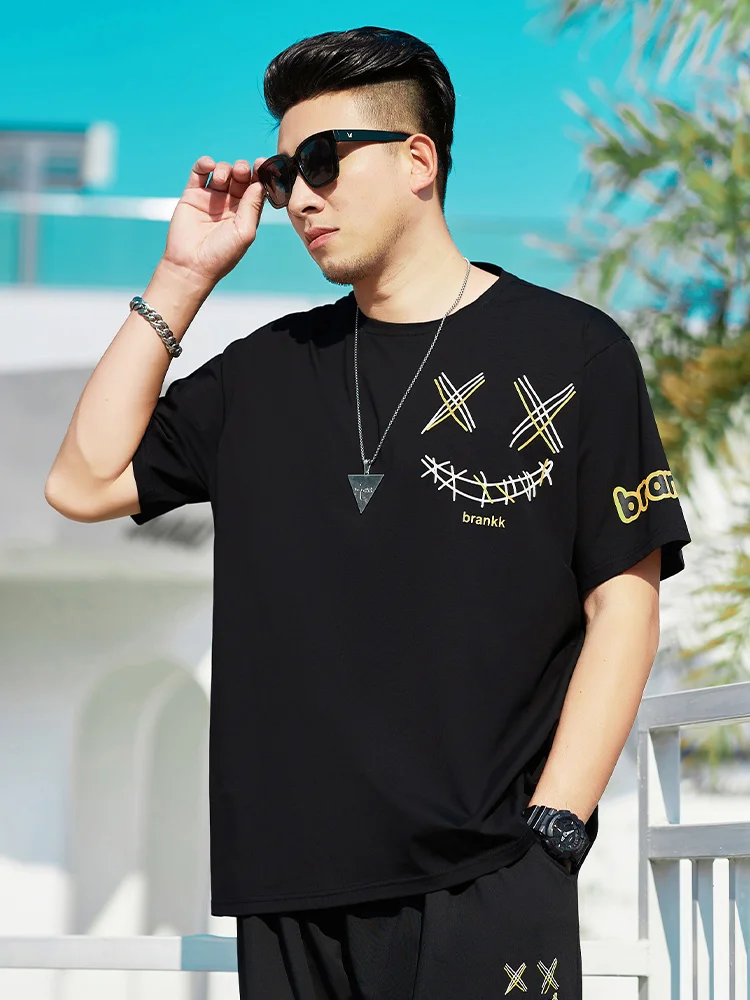 Летняя мужская Классическая футболка американская майка с коротким рукавом и