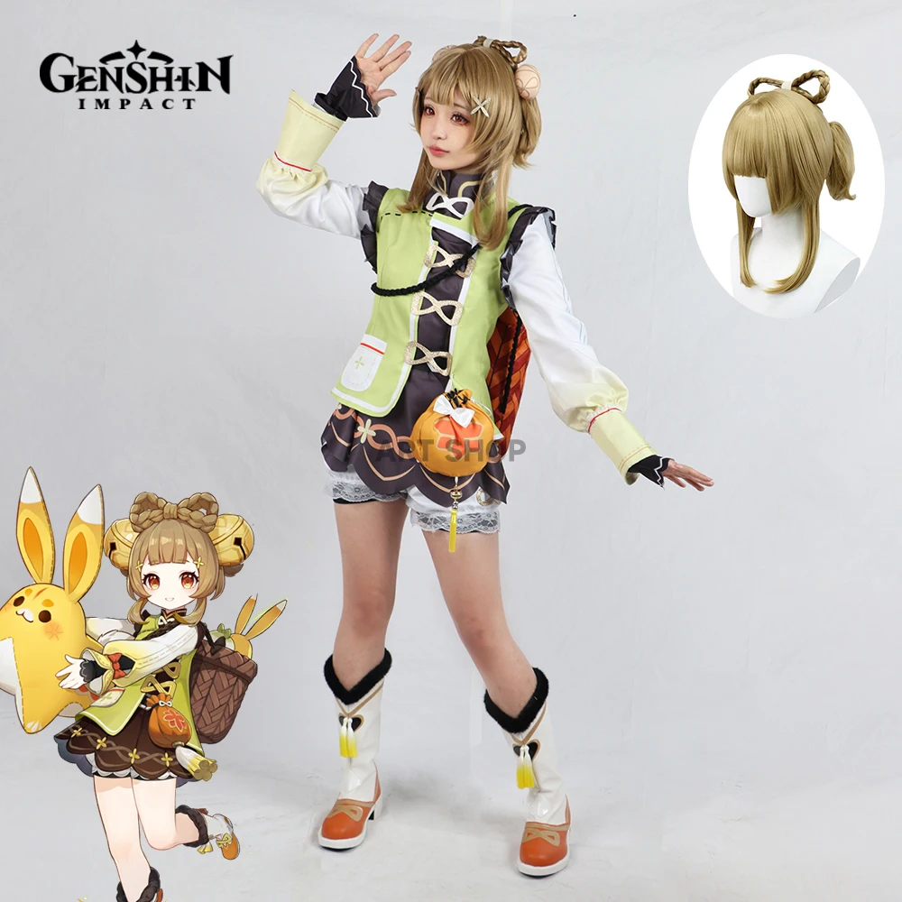 

YaoYao Cosplay Anime Game Genshin Impact Costume Women Kids Lolita Dress Lovely Uniform Yao Yao Suit Halloween Carnival Outfit