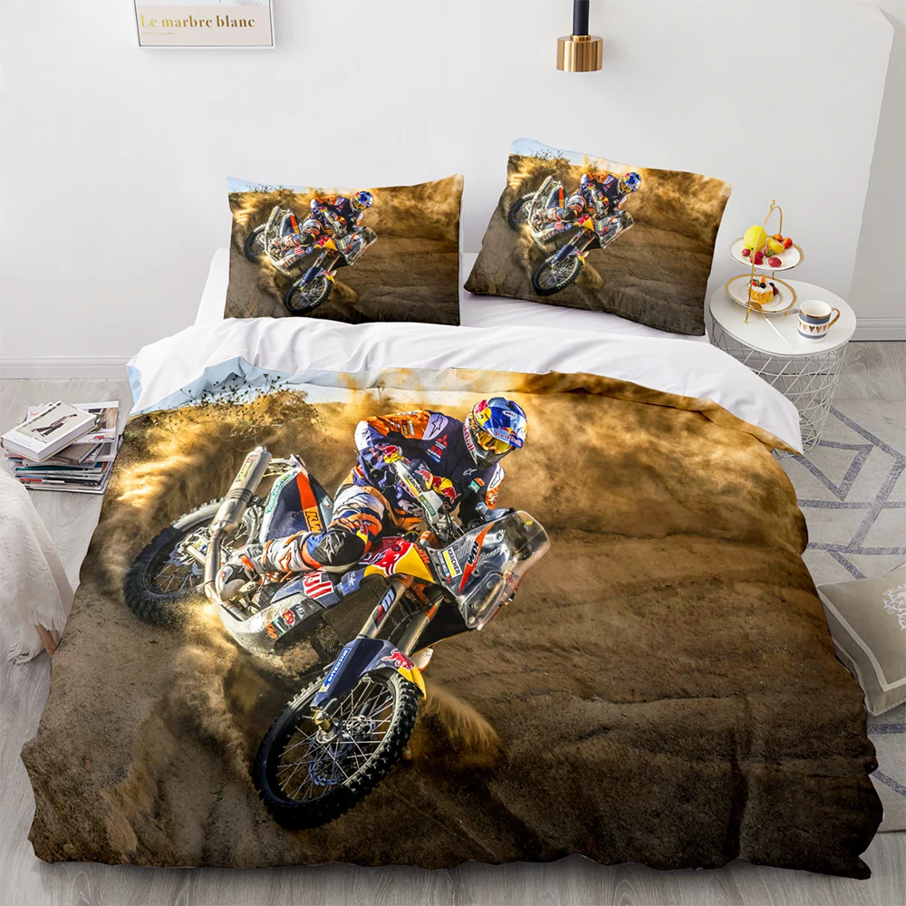 

Motorcycle Bedding Set Single Twin Full Queen King Size Wild race Bed Set Aldult Kid Bedroom Duvetcover Sets 3D Print Cool 038