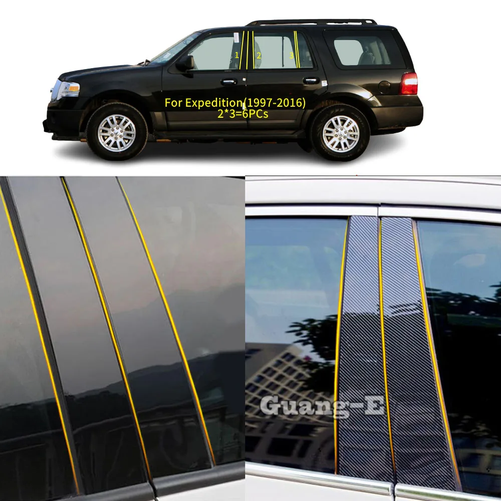 

Car PC Material Pillar Post Cover Door Trim Window Molding Stickers Plate Accessories For Ford Expedition 1997 1998 1999-2016