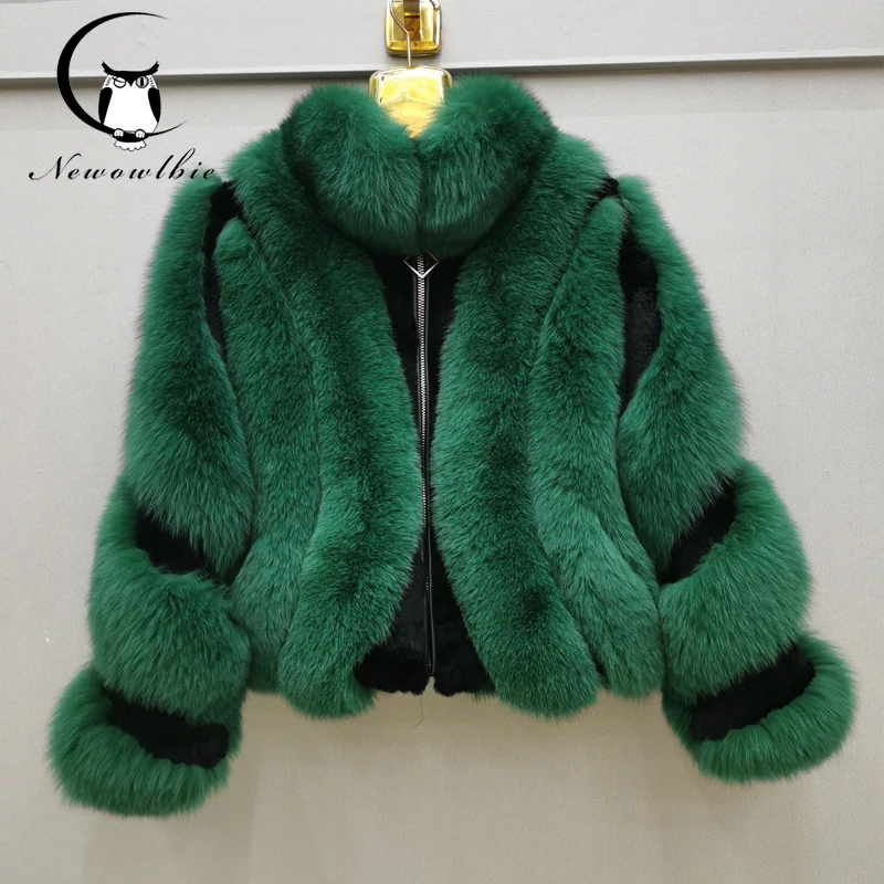 100% fox fur coat winter coat fashion coat elegant thick warm coat women fluffy fur jacket stand collar fashion real fur coat enlarge