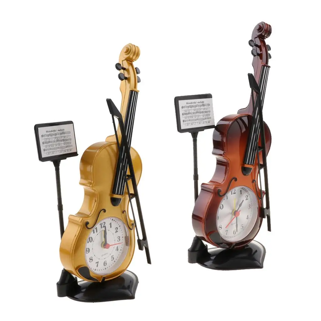 

Violin Model Table Clock Decorative clock alarm clock for bedroom,living
