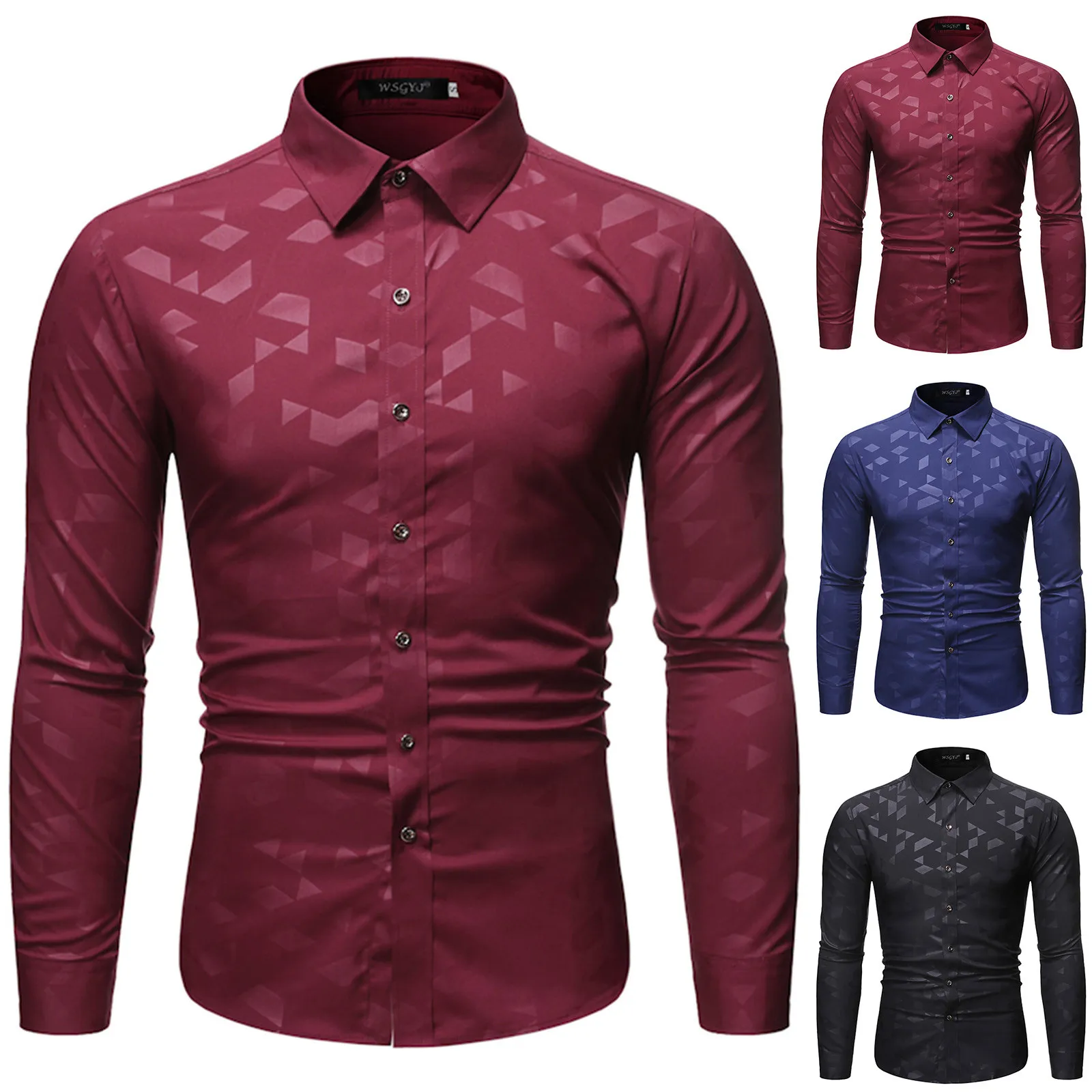 

Men's Spring Printed Tops Shirt Matching Turndown Collar Long Sleeve Top Casual Button Formal Suit Top Blouse Oversized Baggy