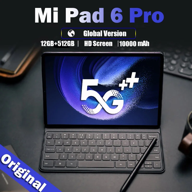 

2023 Global Pad 6 Pro Tablet 11 inch 10000mAh 5G Android 12 Snapdragon 870 12GB 512GB Tablet PC With Keyboard Dual SIM Card WIFI