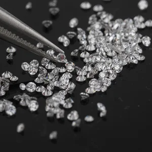 100% moissanite D Color 1000 Pieces Round Cut Lab Grown Loose Moissanita Stone Test Positive for Jewelry