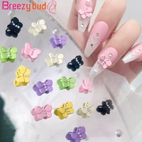 3d butterfly nail art jewelry candy color metal pearl nail art decoration fashion versatile diy nail sticker for manicure