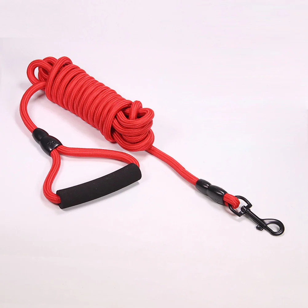 

1PC Red Practical Ergonomic Comfortable Dog Leash With Padded Handle for Walking Play Camping