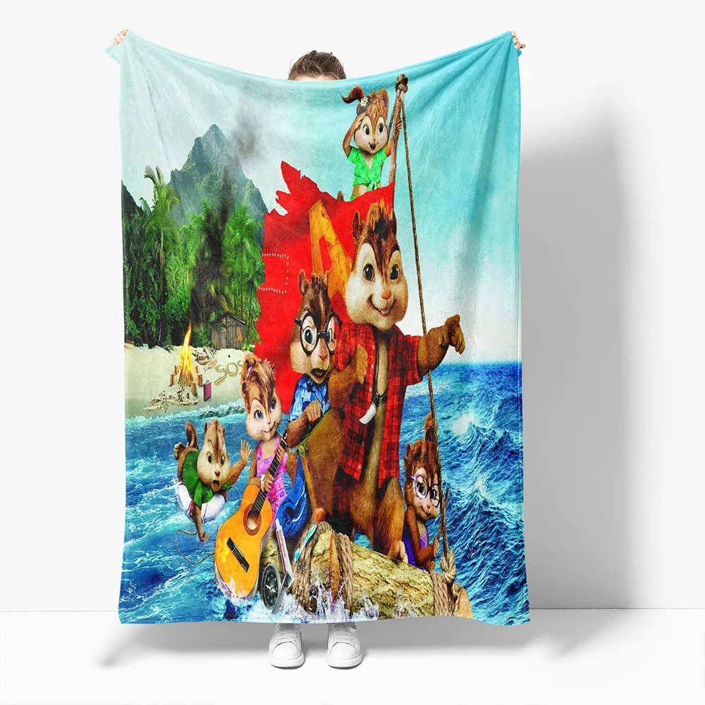 

Sherpa Blanket Alvin and Chipmunks Flannel Blanket Bedding Room Sofa Soft Blanket Bedspread Home Decor Office Nap