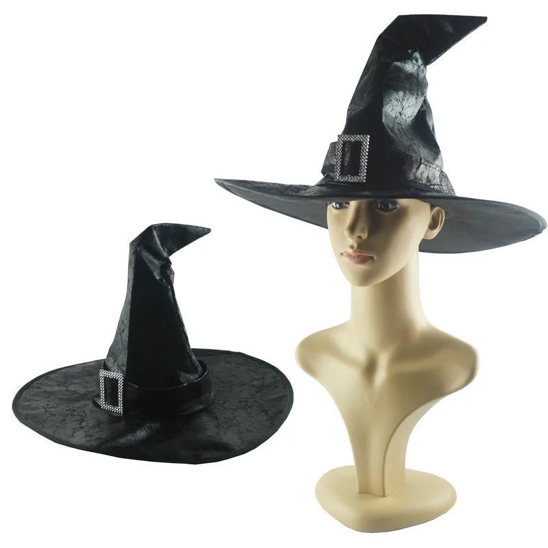 

Faux Leather Hat Halloween Witch Party Costume Props