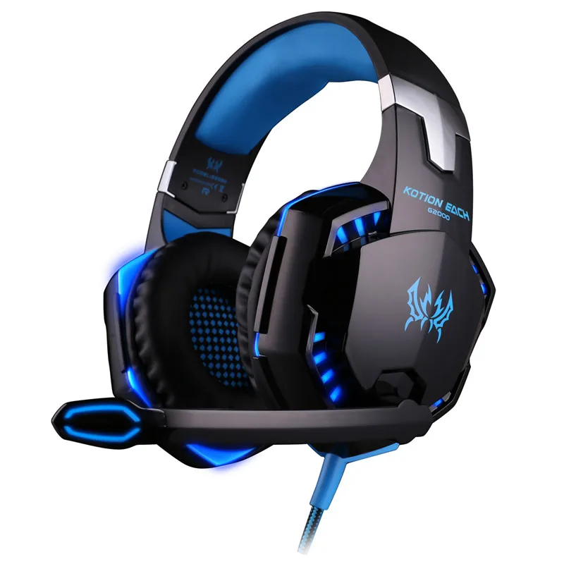 

Wired Gaming Headset Headphones with Microphone LightLeather Earmuff Gaming Headsets for PS4 phone PC Laptop