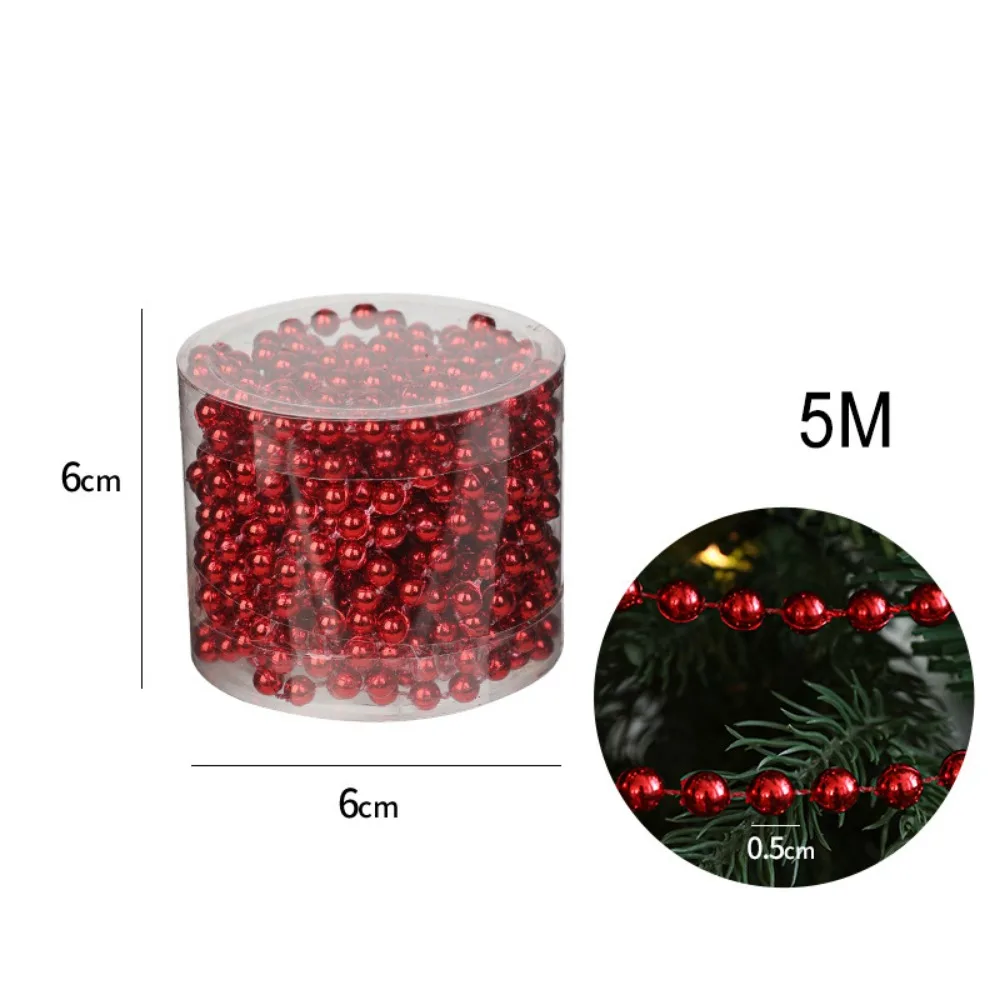 

5 м цепочка из бисера, разноцветная цепочка из бисера, украшение для рождественской елки, пластиковый кулон, рождественское украшение, композиции сцены
