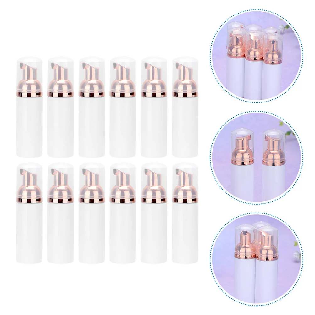 

12 Pcs Plastic Foam Bottle Empty Bottles Pump Dispenser Foaming Eyelash Extension Cleanser Containers Portable Refillable