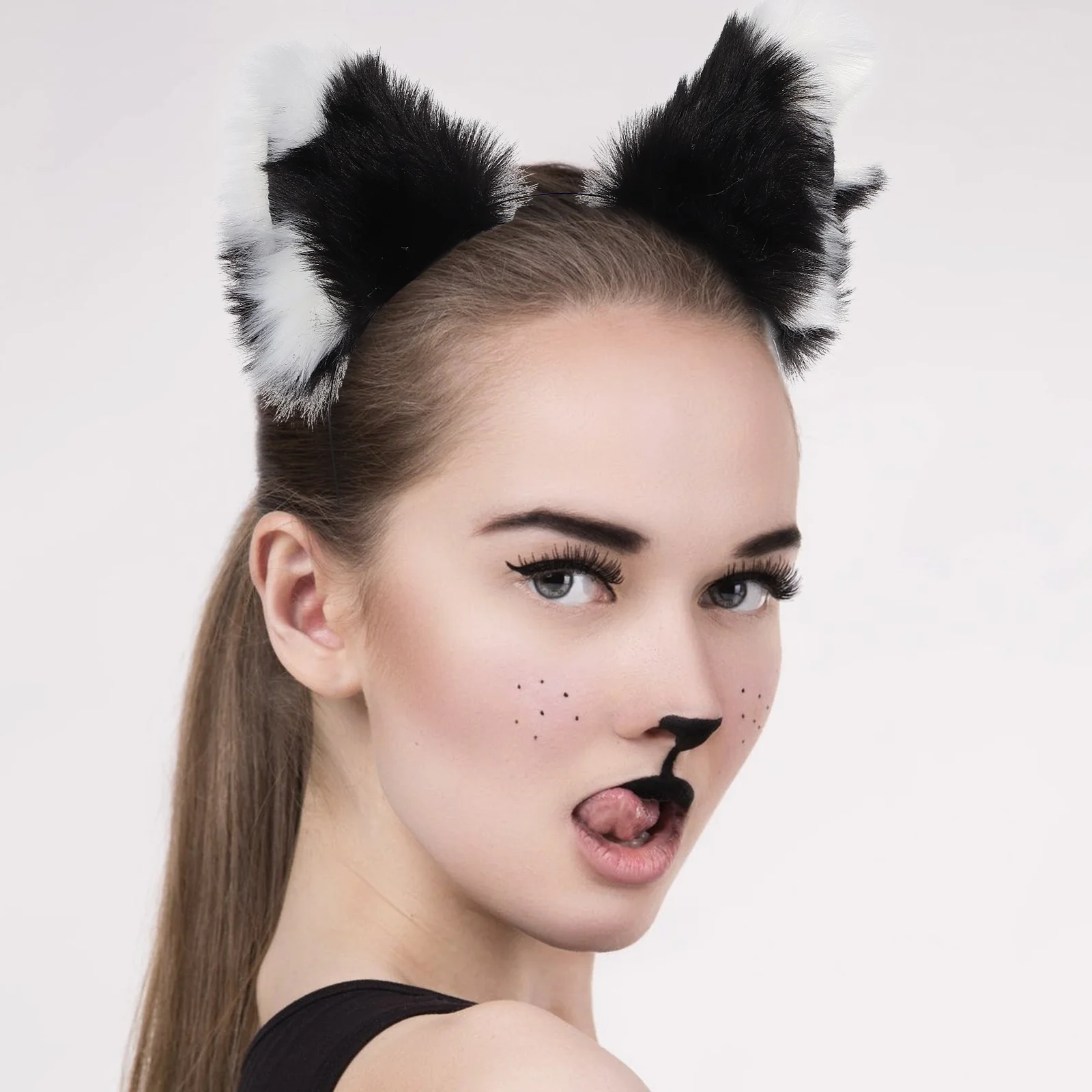 

Cat Fox Ears Headband Cosplay Headpiece Kids Hair Clips Girls Fluffy Headwear Simulation Plush Child Costumes