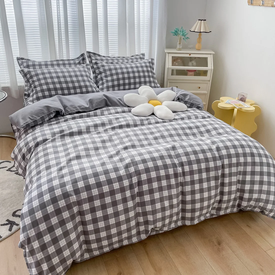 Kids Girl Duvet Cover Set Quilt Cover Bed Flat Sheet Pillowc