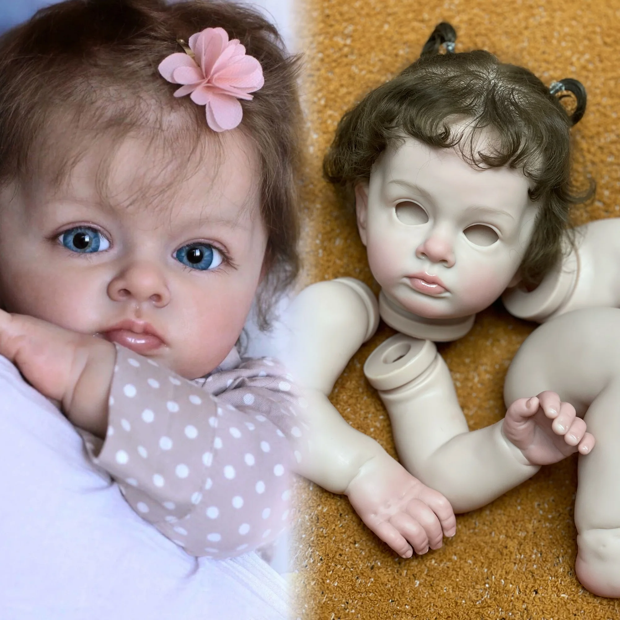 Кукла новорожденная 53-55 см с тканевым телом