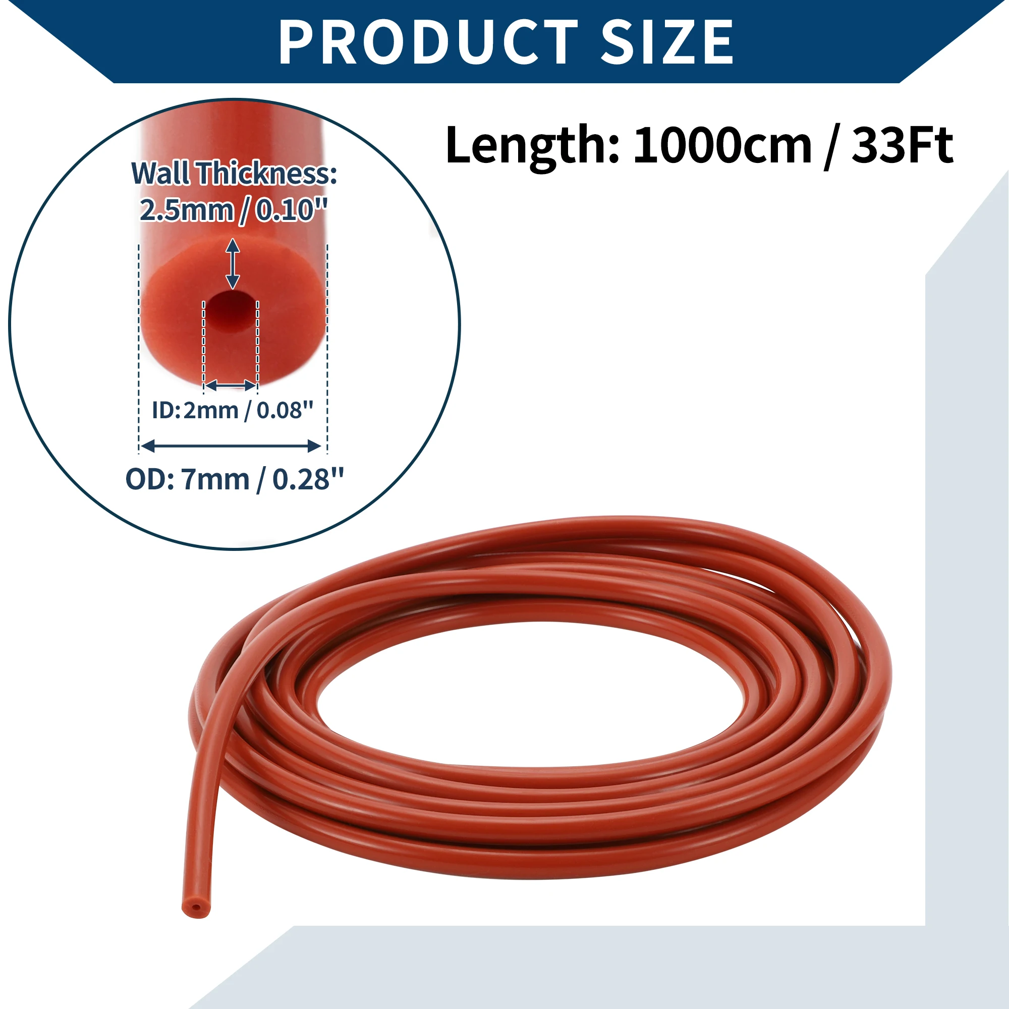 UXCELL 10 м длинный силиконовый шланг для вакуумного шланга 2/3/4/5/6/8/10/12/14/16/18/20 мм ID