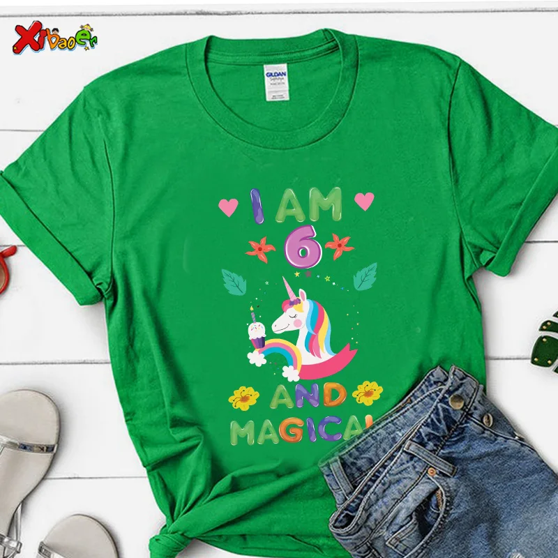 2022 Boys Girls Summer T Shirt Baby Children's Toddler Short Sleeve T-shirt Tops Cute Unicorn Cotton T-shirts 2-10 Years Old