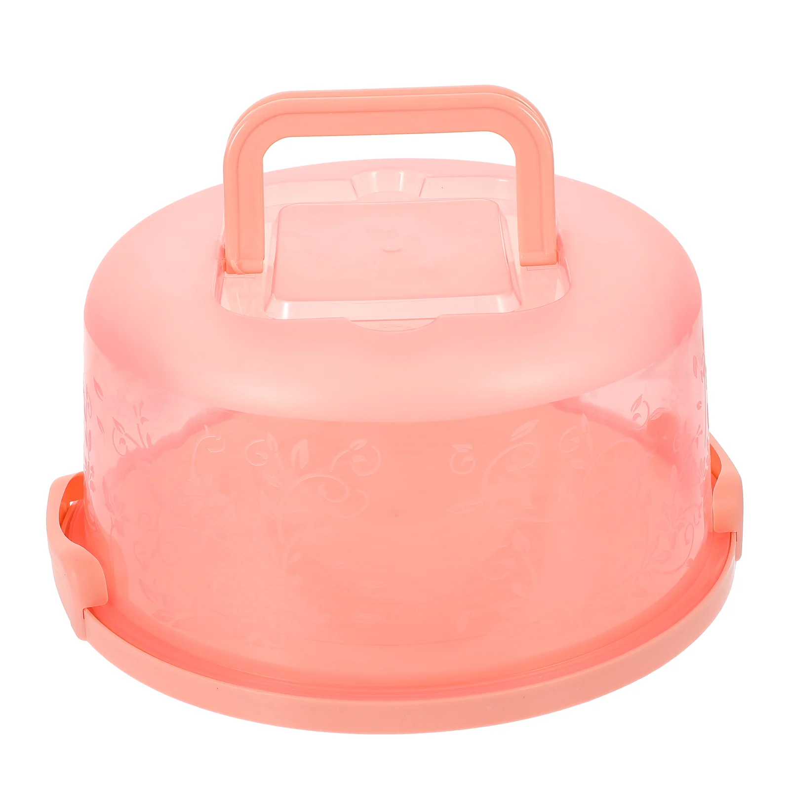 

Cake Box Carrier Portable Container Holder Lid Cupcake Baking Plastic Containers Handle Stand Round Storage Pastry Keeper Server
