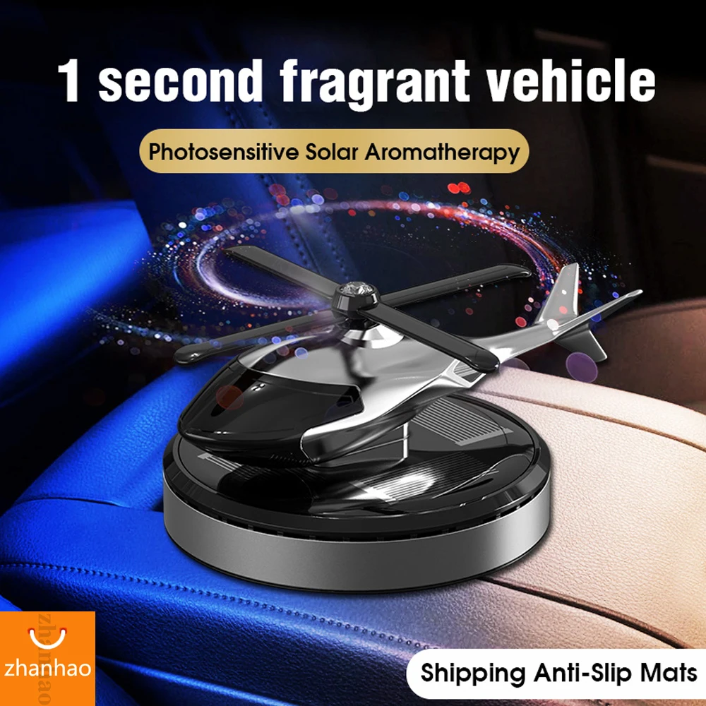

Solar Car Air Freshener Auto Interior Accessories Male Helicopter Propeller Car Fragrance Decoration Deodorant Perfume Diffuser