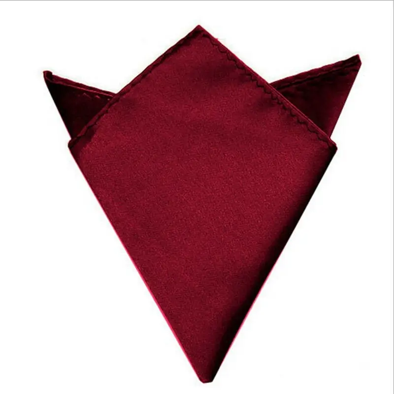 

1pc Black,White,Wine Red Satin Silk Men's Pocket Square Hankerchief Hankie Wedding Formal Suit Blazer Accessories