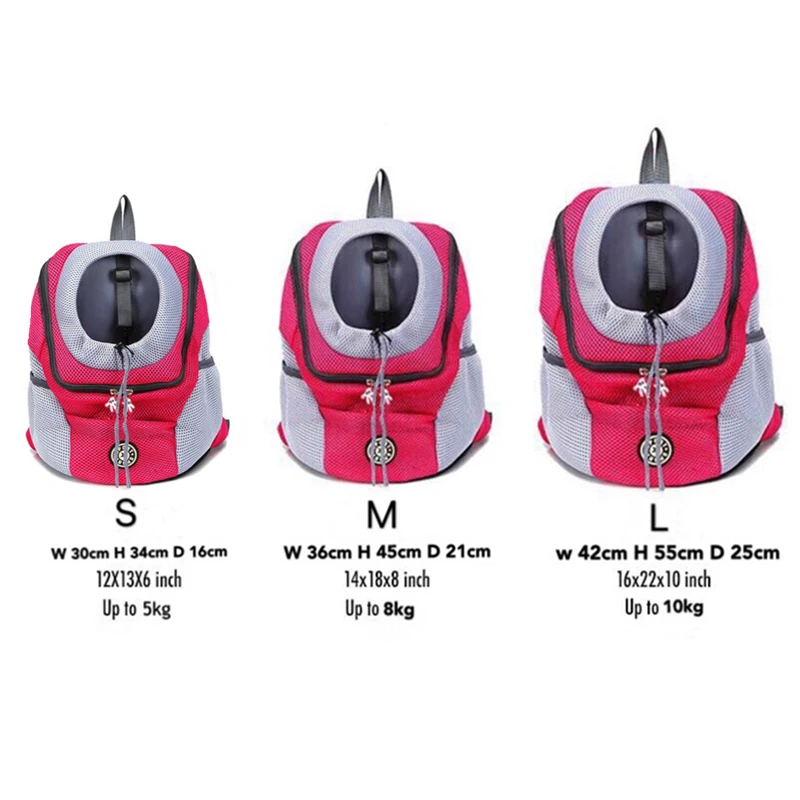 New Double Shoulder Portable Travel Backpack Outdoor Pet Dog Carrier Bag Pet Dog Front Bag Breathable Mesh Cat Shoulders Bag images - 6