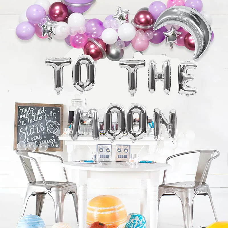 

To the Moon Balloon Arch Garland Kit Creative Theme Party Decor for Birthday To the Moon Balloon Arch Garland Kit GQ