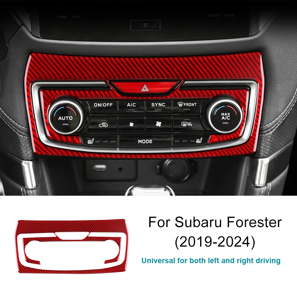 

Настоящая мягкая наклейка из углеродного волокна для Subaru Forester 2019 2020 2021 2022 2023 2024, автомобильная RHD LHD, центральная панель переменного тока, отделка рамки