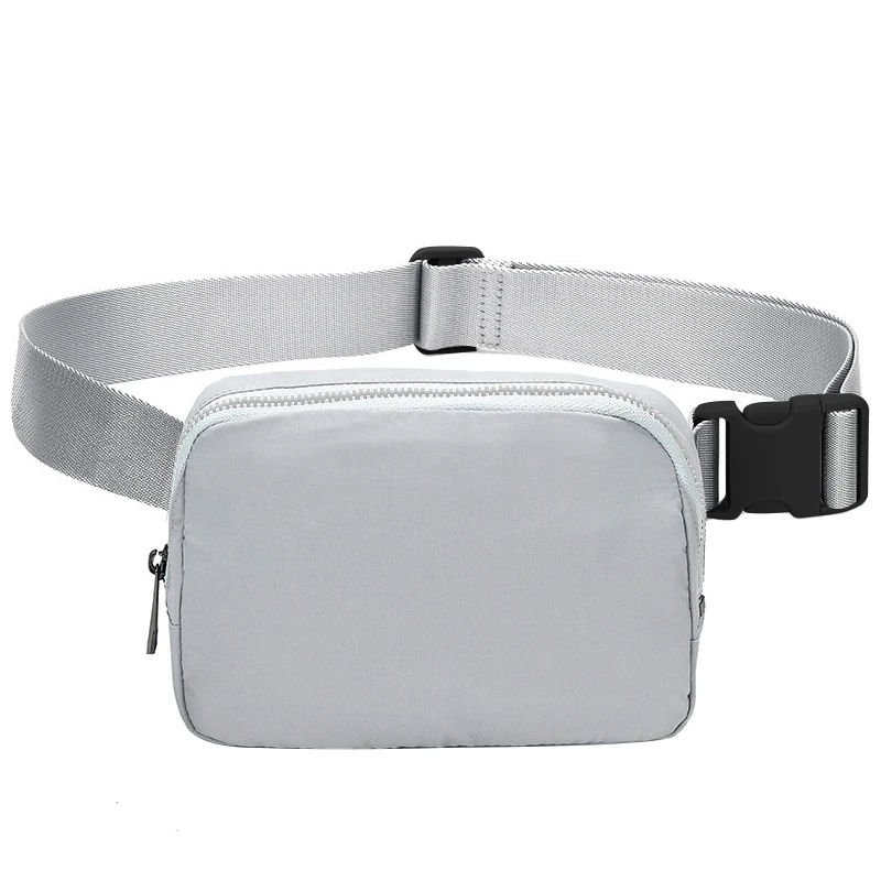 LULU Nylon Small Fanny Pack Women Casual Simple Waist Bags Outdoor Sports Gym Bag Fashion Versatile Travel Waterproof Hip Pouch