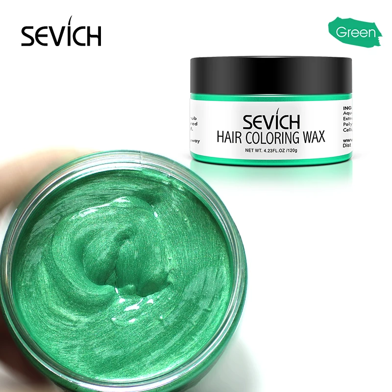 Sevich Temporary Hair Color Wax Men Diy Mud One-time Molding Paste Dye Cream Hair Gel for Hair Coloring Styling Silver Grey 120g images - 6
