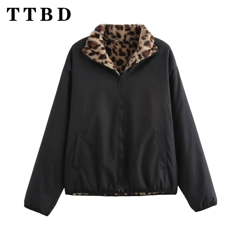 TTBD 2024 зимняя новая женская винтажная флисовая верхняя одежда с отложным